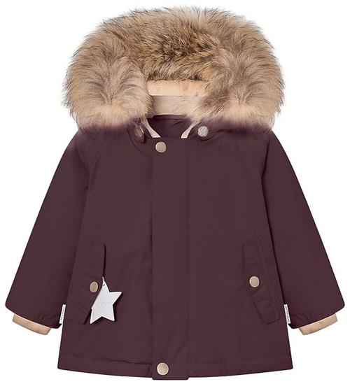 Mini A Ture Vinterjakke - MatWally Fleece/Fur - Fudge Aubergine