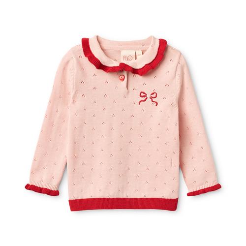 Flöss Astrid Sweater Soft Rose  Soft Rose 104 cm  Lyserød  104 cm  Piger