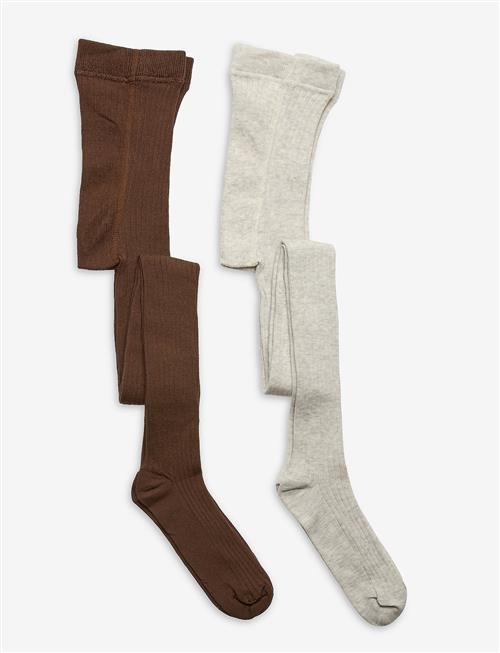 Minymo | Stocking - Solid Rib 2-Pack | 128-134