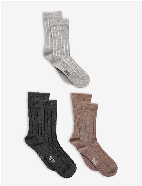 Minymo | Wool Socks - Rib 3-Pack | 23-26