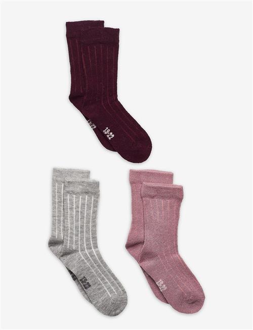 Minymo | Wool Socks - Rib 3-Pack | 23-26