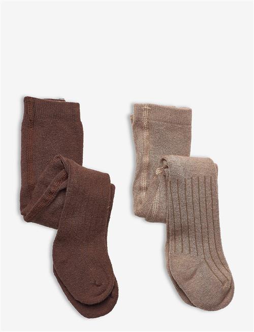 Minymo | Wool Stocking - Rib 2-Pack | 104-110