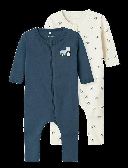 name it | Nbmnightsuit 2P Zip Ff Jet Tractor Noos | 98