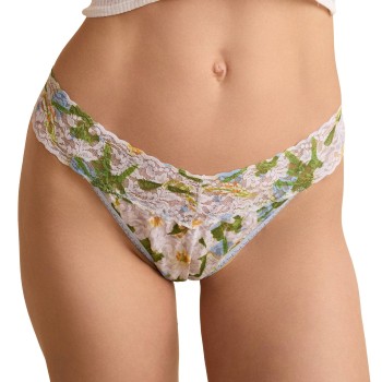 Hanky Panky Trusser Printed Original Rise Thong Blå/Hvid nylon One Size Dame