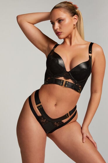 Hunkemöller Brasiliansk trusse bundløs Occult Sort