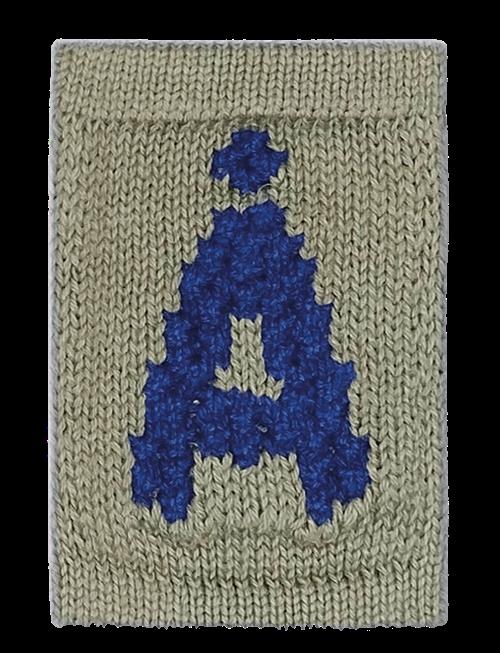 Smallstuff | Knitted Letter Å, Blue | ONE SIZE 10 cm