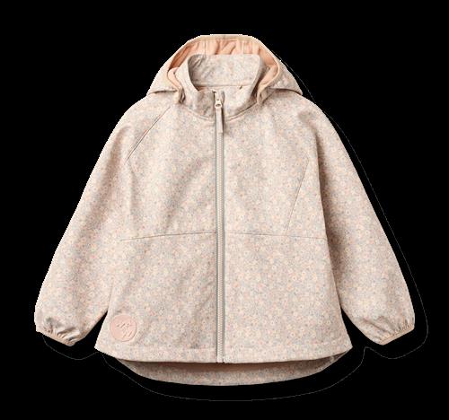 Wheat Softshell Jacket Mitta Rose Shadow Flowers Rose Shadow Flowers 122 cm  Lyserød  122 cm  Piger