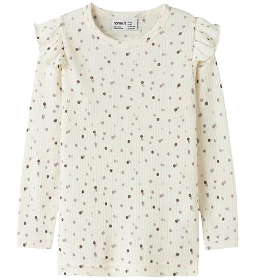 Name It Bluse - Uld - NmfWomi - Snow White/Double Dots