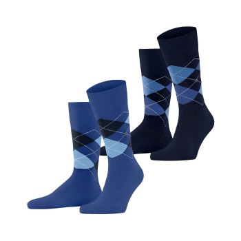 Burlington Strømper 2P Everyday Argyle socks Mørkblå Str 40/46 Dame
