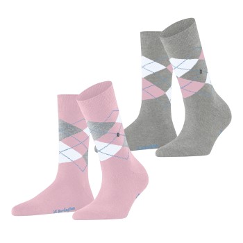 Burlington Strømper 2P Everyday Argyle Women socks Brun Str 36/41 Dame