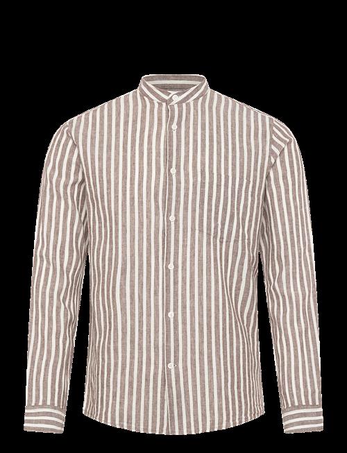 Lindbergh | Wide Striped Cotton/Linen Shirt L/S | L