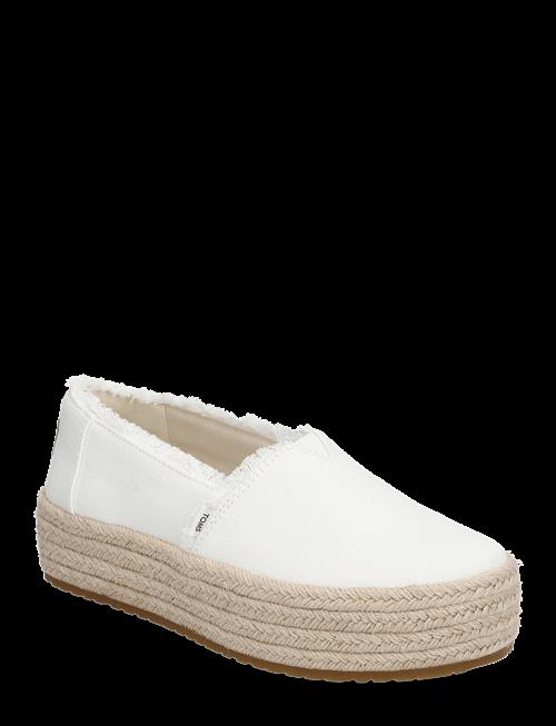TOMS | White Canvas Fray Wm Valcia Esp | 38.5