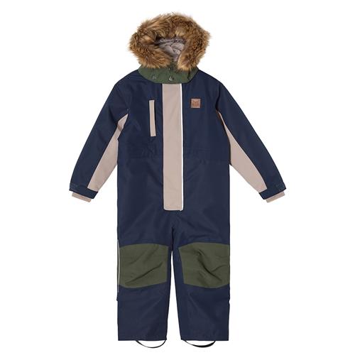 Kuling Svalbard Vinteroveralls Navy Forest Green Blocking  Navy/Forest Green Blocking-110 cm  Marineblå  110 cm  Drenge, Piger