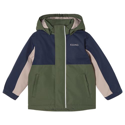 Kuling Sarek Vinterjakke Navy Forest Green Blocking  Navy/Forest Green Blocking-140 cm  Marineblå  140 cm  Drenge, Piger