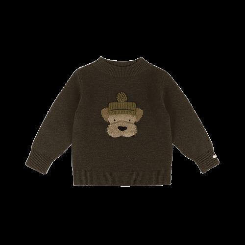 Donsje Amsterdam Denn Trøje I Merinould Dark Olive  Dark Olive-3-4 Y  Grøn  3-4 år  Drenge, Piger