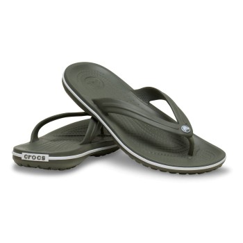 Crocs Crocband Flip Unisex Oliven US M8/W10 (EU 41-42)