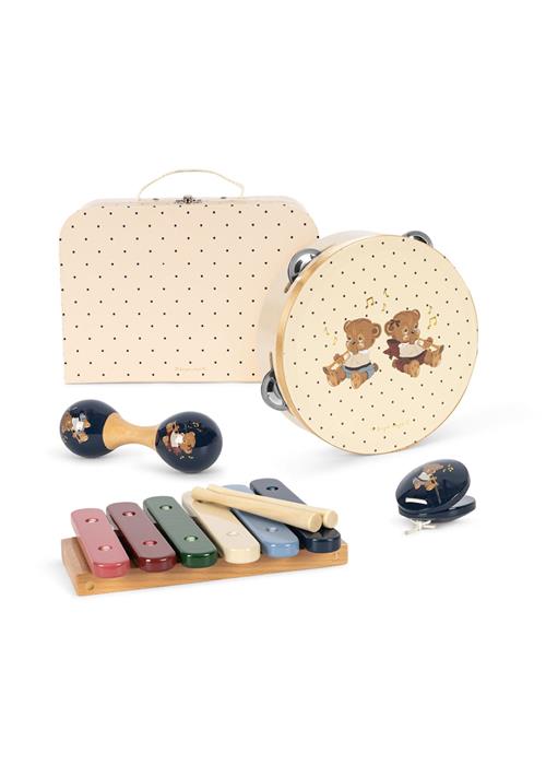 Konges Sløjd Musiksæt Teddy Bear  Teddy Bear-ONE SIZE  Brun  One Size  Drenge, Piger