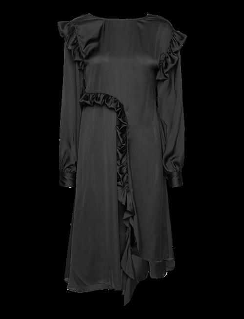 REMAIN Birger Christensen | Light Satin Draped Dress | 38