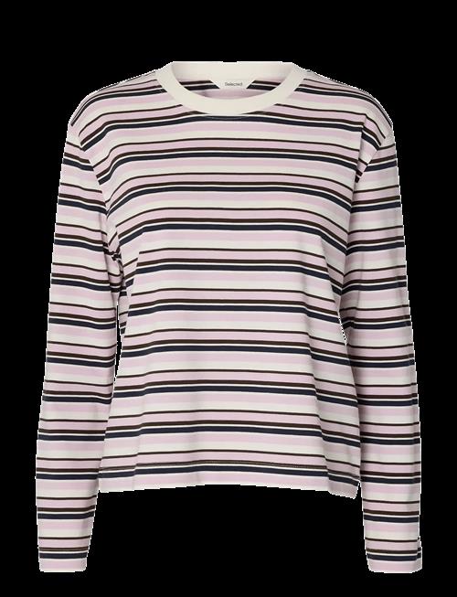 Selected | Slwessential Ls Striped Boxy Tee Noos | S