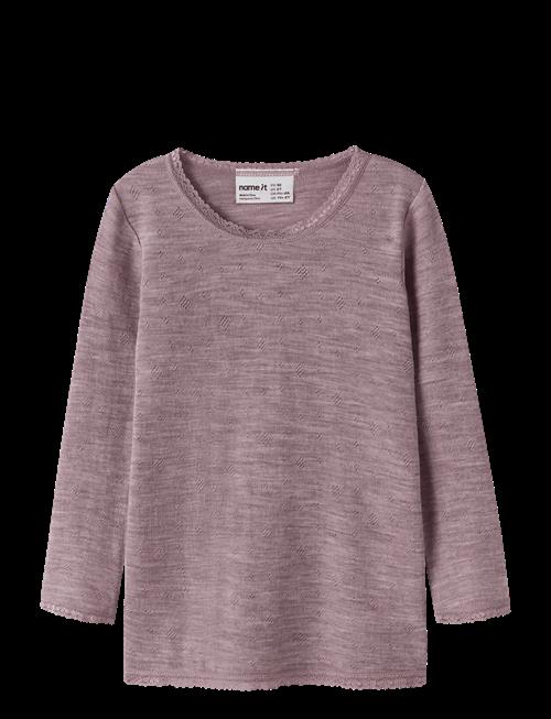 name it | Nmfwang Wool Needle Ls Top Solid Noos | 104