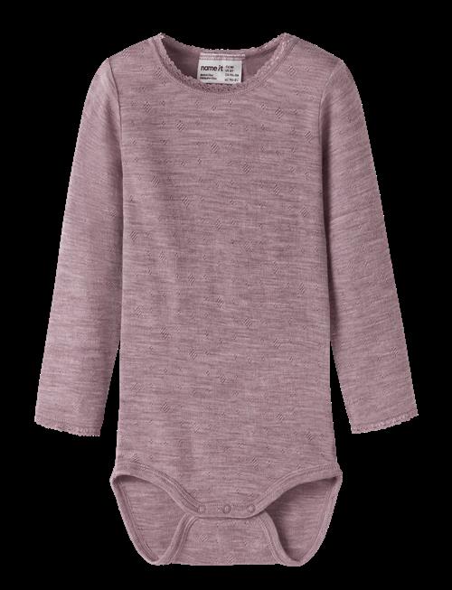 name it | Nmfwang Wool Needle Ls Body Solid | 92