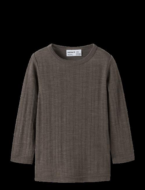 name it | Nmmwang Wool Needle Ls Top Solid Noos | 110