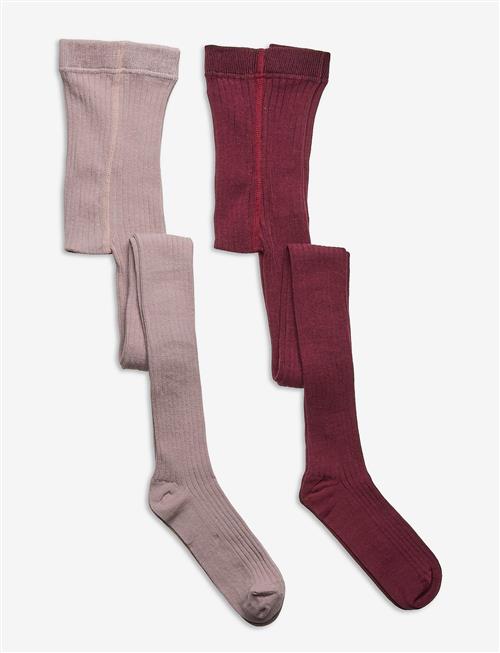 Minymo | Stocking - Solid Rib 2-Pack | 116-122