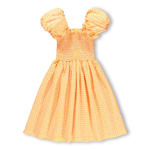 Molo Cherisla Kjole Orange Check  Orange Check 122/128 cm  Orange.  122/128 cm  Piger