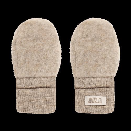 Huttelihut Uldvanter Savannah Melange  Savannah Melange-86/92 cm Uld Brun  86/92 cm