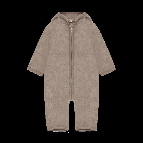 Huttelihut Barnevognsdragt I Uld Savannah Melange  Savannah Melange-74 cm Uld Brun  74 cm