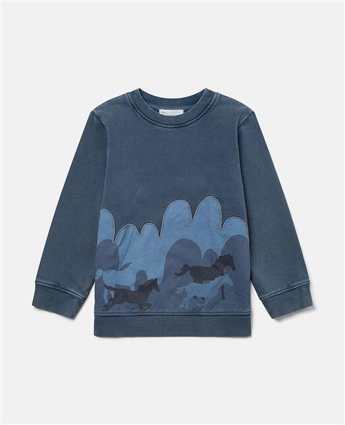 Stella McCartney Kids Sweatshirt Air Force Blue Air Force Blue 5 Y  Blå  5 år  Drenge