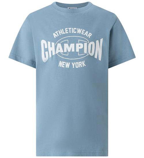 Champion T-shirt - Lyseblå m. Print