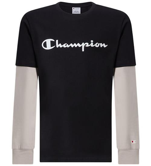 Champion Bluse - Sort/Gråmeleret