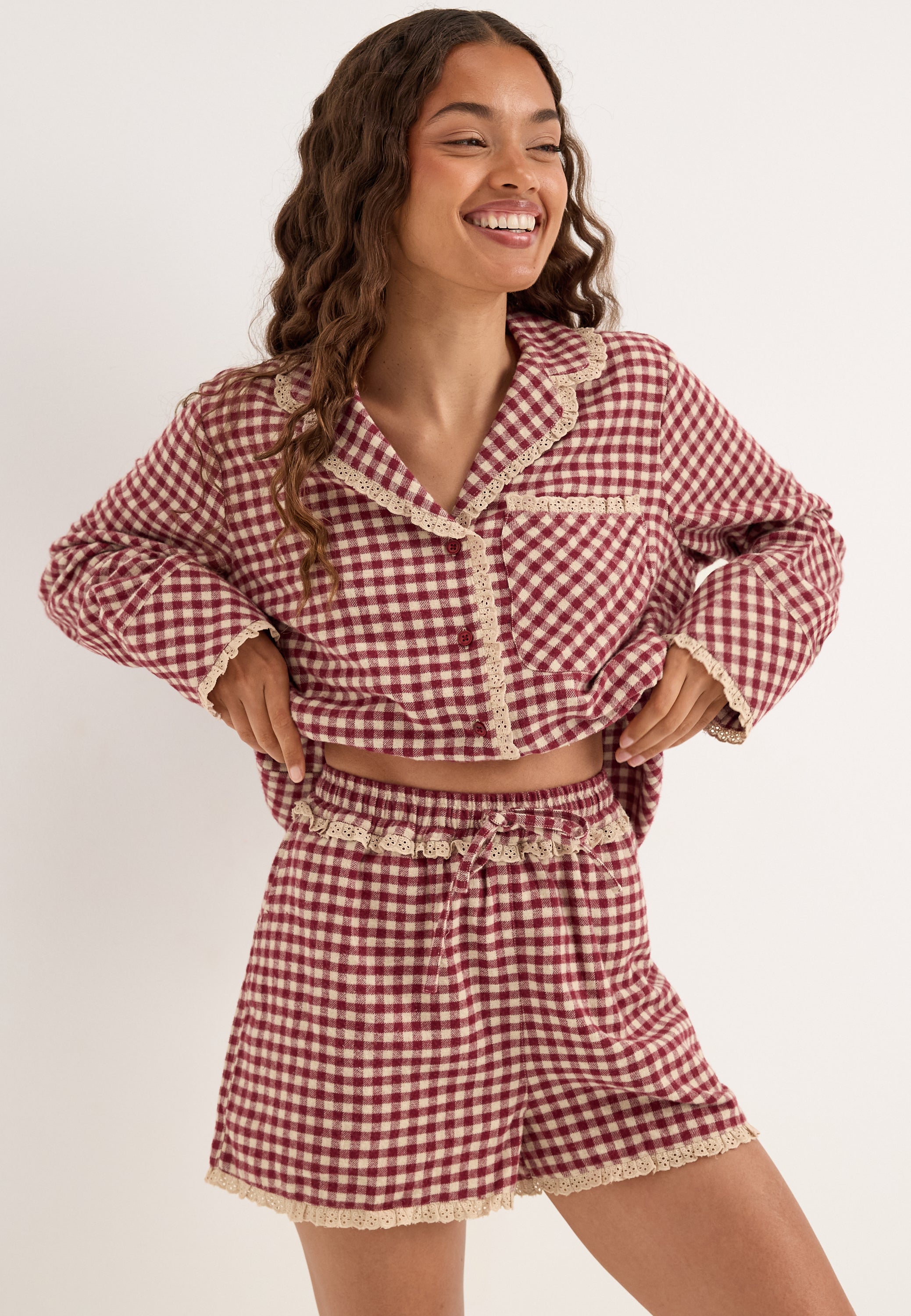 BUBBLEROOM Flannel Pajama Shorts