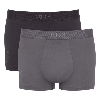 Sloggi 2P SLG Base Trunk Grå/Sort bomuld Medium Herre