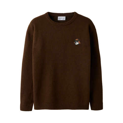 NAME IT Striktrøje Olexandr Chocolate Plum