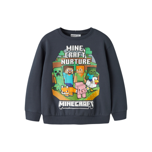 NAME IT Sweatshirt Soren Minecraft Ombre Blue