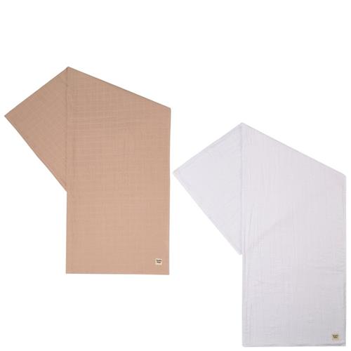Buddy & Hope 2-pak GOTS Muslintæpper Dusty Rose One Size      Drenge, Piger