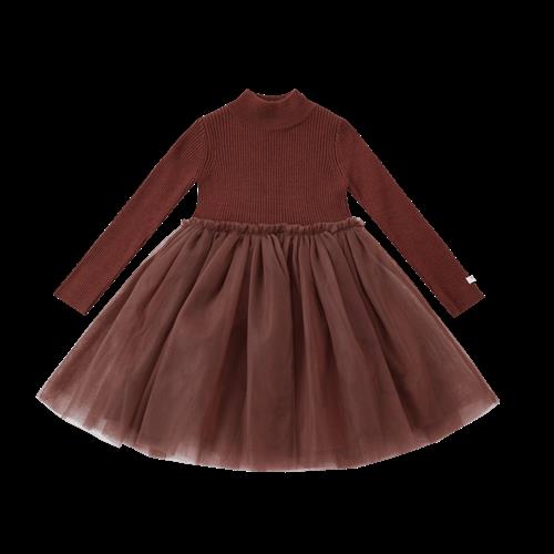 Donsje Amsterdam Lotus Kjole Rustic Brown  Rustic Brown-18-24 M  Brun  18-24 måneder  Piger