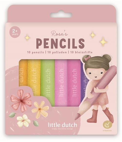 Little Dutch Træblyanter Rosa  Rosa-OS  Lyserød  One Size 3+ Years Drenge, Piger