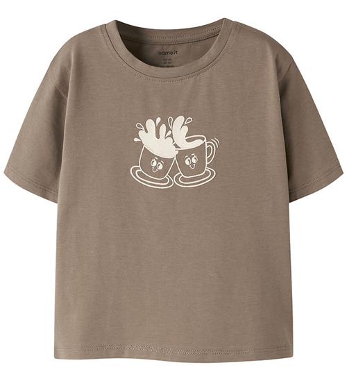 Name It T-shirt - NmfKirstine - Brown Lentil