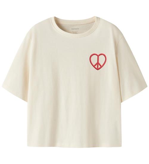 Name It T-shirt - NkfKaren - Antique White