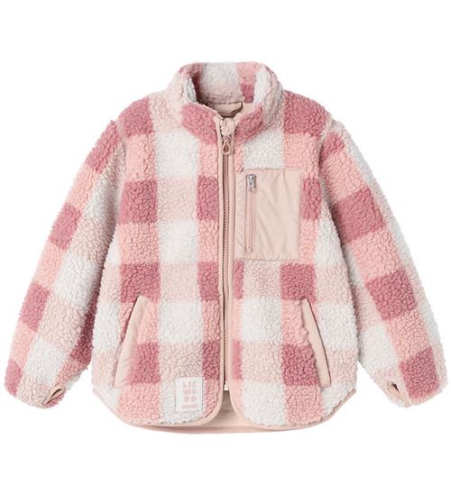 Liewood Fleecejakke - Teddy - Nolan - Mega Check/Rose Blush
