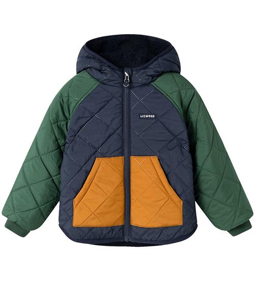 Liewood Termo/Fleecejakke - Jackson - Vendbar - Garden Green/Mul