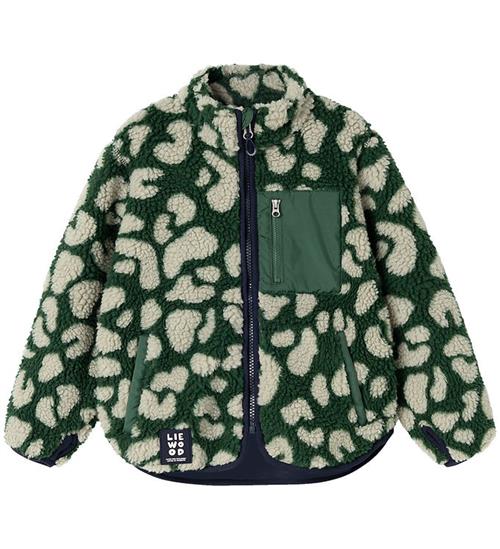 Liewood Fleecejakke - Teddy - Nolan - Mega Leo/Garden Green