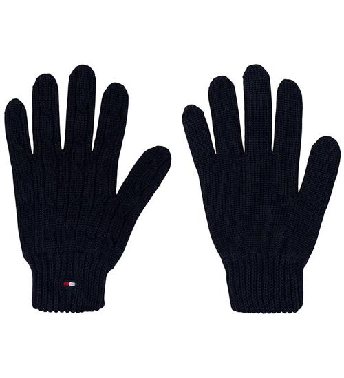 Tommy Hilfiger Handsker - Cable Strik - Dark Blue