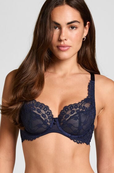 Hunkemöller Ikke-formstøbt bøjle-bh Daisy Blå