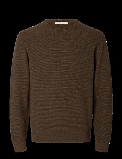 Selected | Slhross Ls Knit Structure Crew Neck Noos | XXL