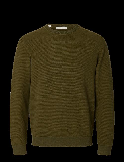 Selected | Slmross Ls Knit Structure Crew Neck Noos | L