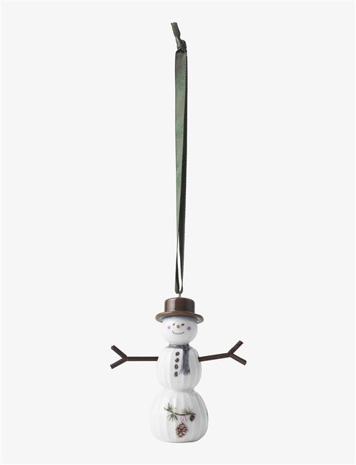 Kähler | Hammershøi Christmas Snowman Hanging Variant H9.5 White W. Deco | 9.5 CM